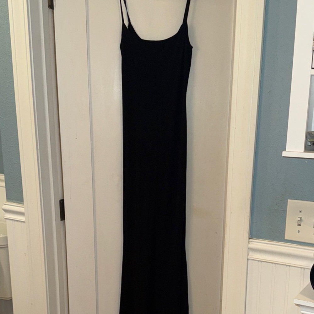 Skims Soft Lounge Black Maxi Dress
